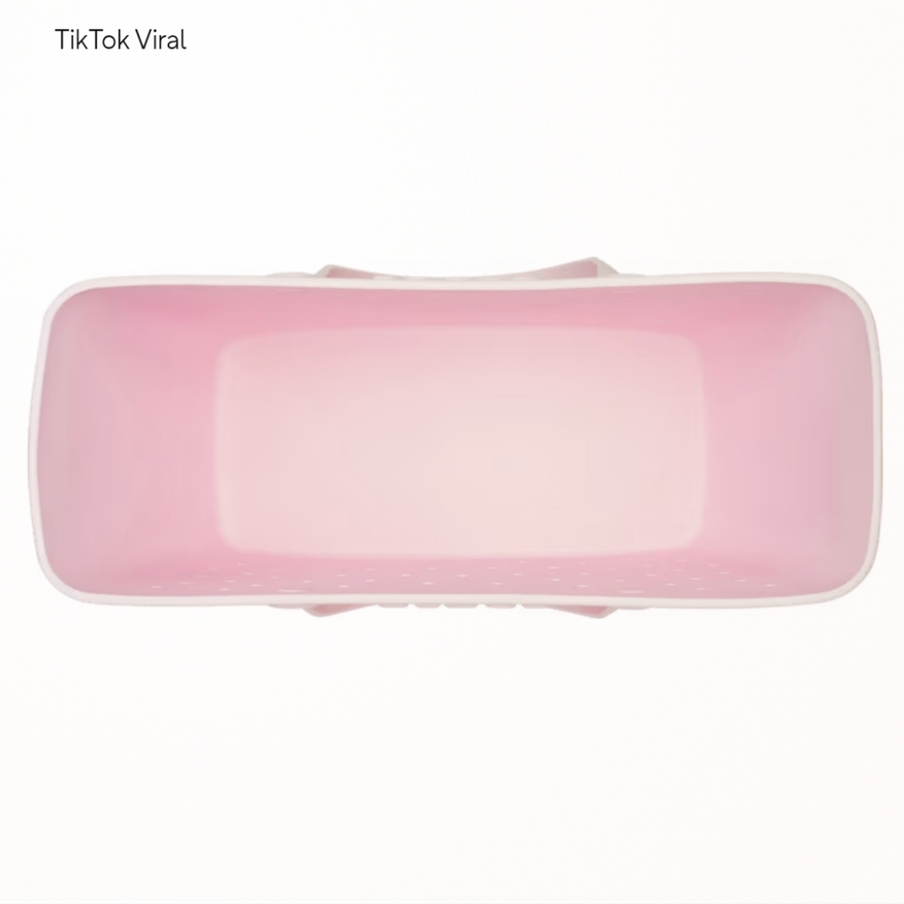 CROCS Large Pink Milk Perforated Tote - Picture 2 of 3